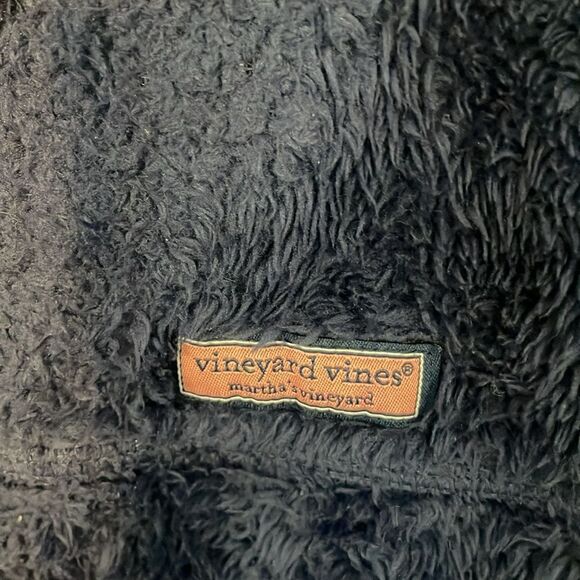 VINEYARD VINES Girls Navy Blue Jacket Sherpa Full Zip Size XLarge 16 - Picture 3 of 7